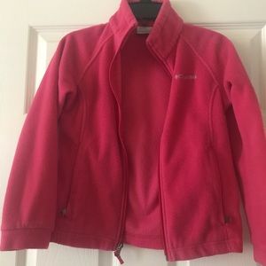 Girls Columbia Hot Pink Fleece Jacket